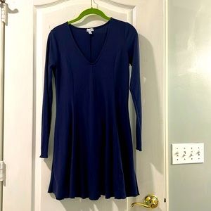 Blue long sleeve dress